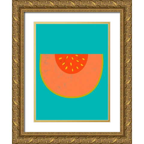 Fruit Party III Gold Ornate Wood Framed Art Print with Double Matting by Zarris, Chariklia