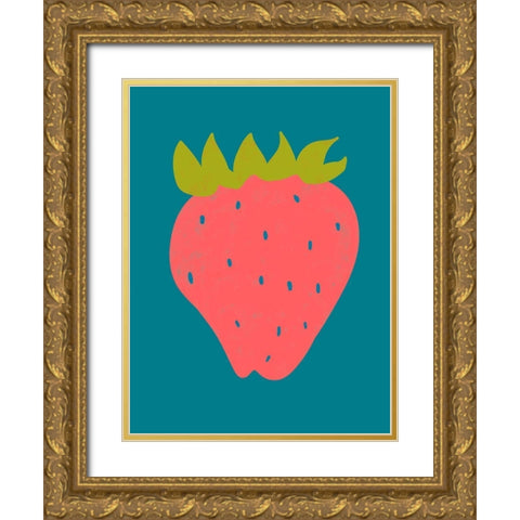 Fruit Party VII Gold Ornate Wood Framed Art Print with Double Matting by Zarris, Chariklia