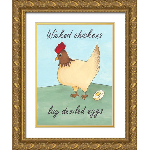 Animal Expressions II Gold Ornate Wood Framed Art Print with Double Matting by Moore, Regina
