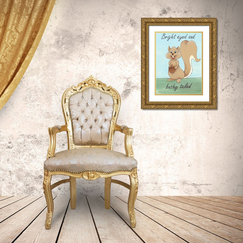 Animal Expressions III Gold Ornate Wood Framed Art Print with Double Matting by Moore, Regina