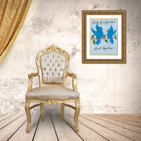Animal Expressions IV Gold Ornate Wood Framed Art Print with Double Matting by Moore, Regina