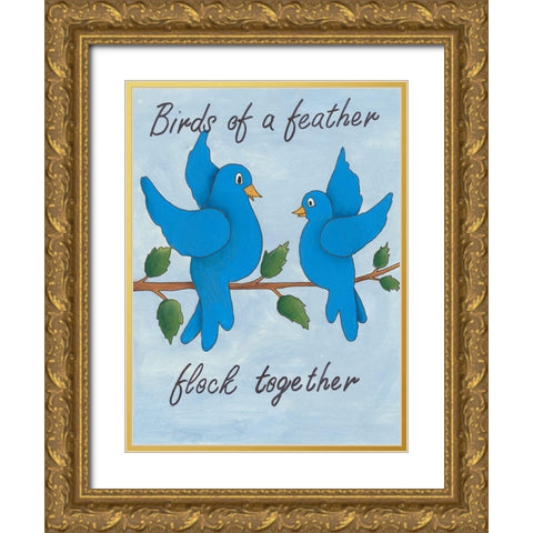 Animal Expressions IV Gold Ornate Wood Framed Art Print with Double Matting by Moore, Regina