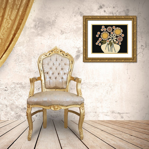 Summer Garden Floral II Gold Ornate Wood Framed Art Print with Double Matting by Moore, Regina