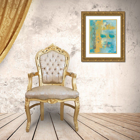Caribbean Sea I Gold Ornate Wood Framed Art Print with Double Matting by Moore, Regina
