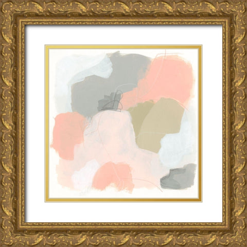 Pink Cloud I Gold Ornate Wood Framed Art Print with Double Matting by Vess, June Erica