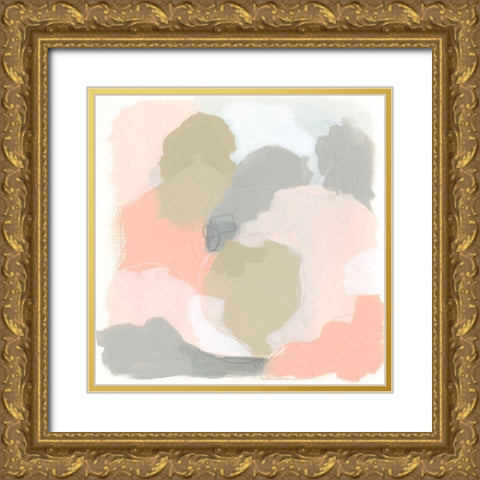 Pink Cloud II Gold Ornate Wood Framed Art Print with Double Matting by Vess, June Erica