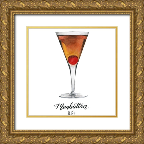 Classic Happy Hour III Gold Ornate Wood Framed Art Print with Double Matting by Popp, Grace