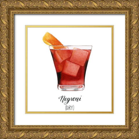 Classic Happy Hour IV Gold Ornate Wood Framed Art Print with Double Matting by Popp, Grace