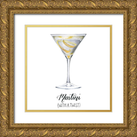 Classic Happy Hour V Gold Ornate Wood Framed Art Print with Double Matting by Popp, Grace