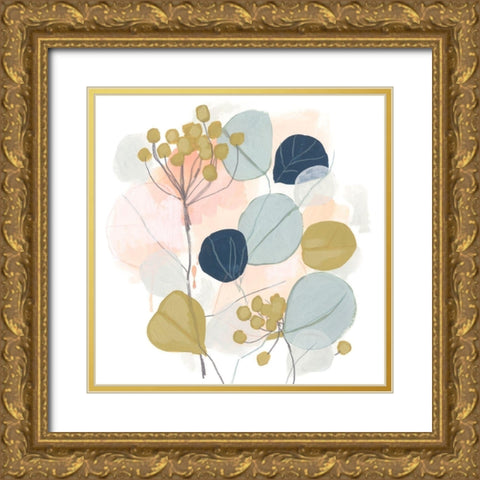 Floral Mazurka I Gold Ornate Wood Framed Art Print with Double Matting by Vess, June Erica