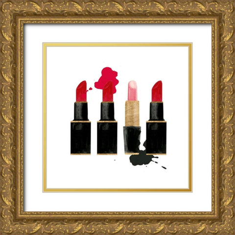 Get Glam IV Gold Ornate Wood Framed Art Print with Double Matting by Borges, Victoria