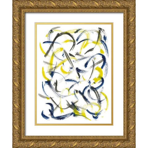 The Appearance of Wind I Gold Ornate Wood Framed Art Print with Double Matting by Wang, Melissa