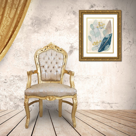 Terra Garden II Gold Ornate Wood Framed Art Print with Double Matting by Vess, June Erica