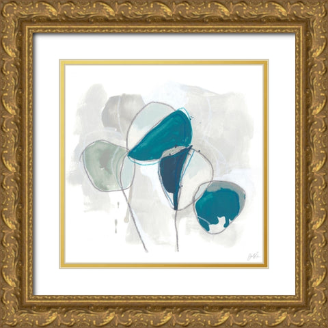 Elliptic Posey II Gold Ornate Wood Framed Art Print with Double Matting by Vess, June Erica