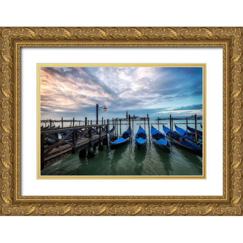 Just Waiting I Gold Ornate Wood Framed Art Print with Double Matting by Head, Danny