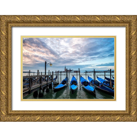 Just Waiting II Gold Ornate Wood Framed Art Print with Double Matting by Head, Danny