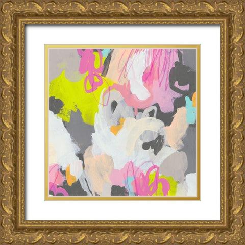 Graffiti Rhythm II Gold Ornate Wood Framed Art Print with Double Matting by Vess, June Erica