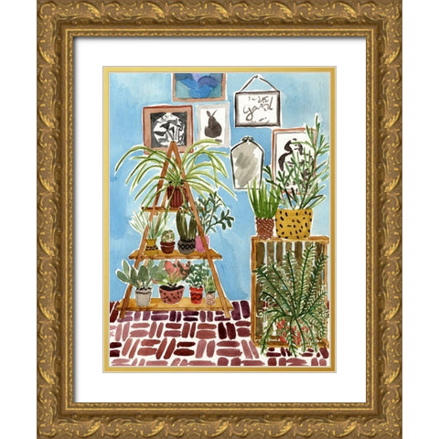 Way to the Jungle III Gold Ornate Wood Framed Art Print with Double Matting by Wang, Melissa