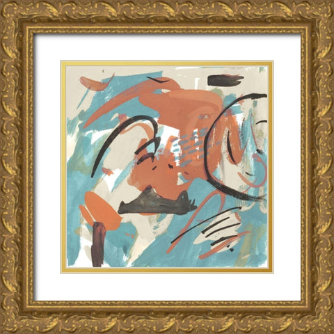 Abstract Composition IV Gold Ornate Wood Framed Art Print with Double Matting by Wang, Melissa