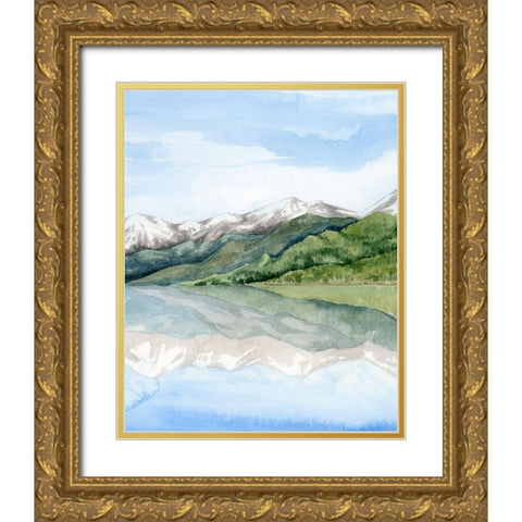 Mirror Lake II Gold Ornate Wood Framed Art Print with Double Matting by Popp, Grace