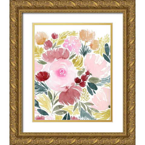 Rose Rays II Gold Ornate Wood Framed Art Print with Double Matting by Popp, Grace
