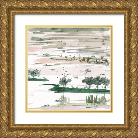 From Here to Somewhere I Gold Ornate Wood Framed Art Print with Double Matting by Wang, Melissa