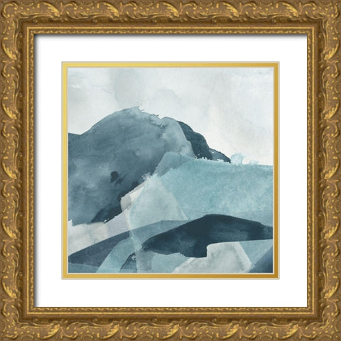 Blue Range I Gold Ornate Wood Framed Art Print with Double Matting by Vess, June Erica