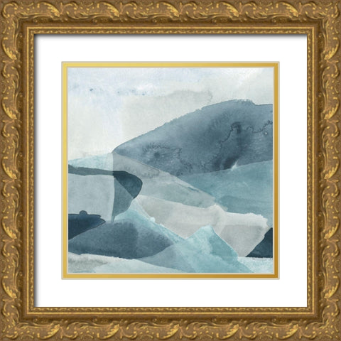 Blue Range II Gold Ornate Wood Framed Art Print with Double Matting by Vess, June Erica