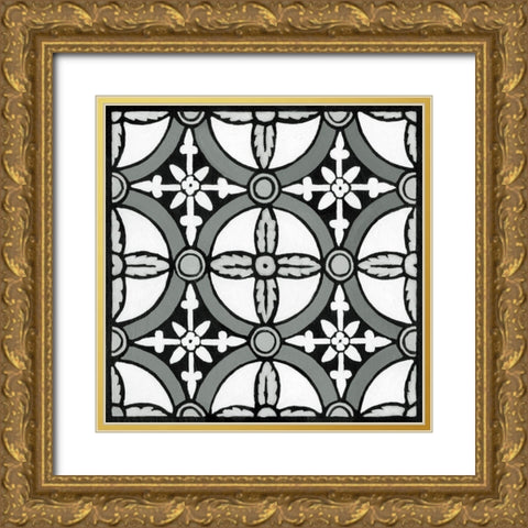 Non-embellish Renaissance Tile I Gold Ornate Wood Framed Art Print with Double Matting by Vision Studio