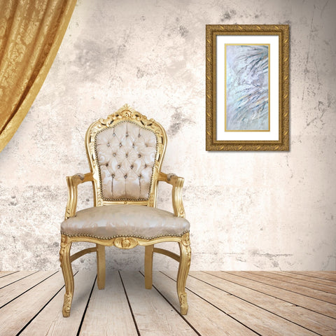 Grey Palms II Gold Ornate Wood Framed Art Print with Double Matting by Wilkins, Suzanne