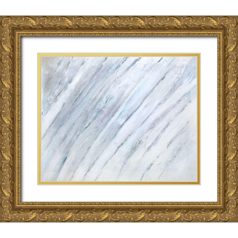 Soft Fronds I Gold Ornate Wood Framed Art Print with Double Matting by Wilkins, Suzanne