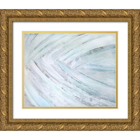 Soft Fronds IV Gold Ornate Wood Framed Art Print with Double Matting by Wilkins, Suzanne