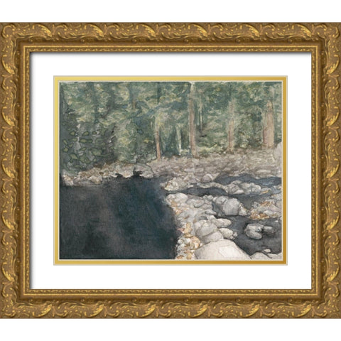 Virginia Forest II Gold Ornate Wood Framed Art Print with Double Matting by Chabot, Natasha