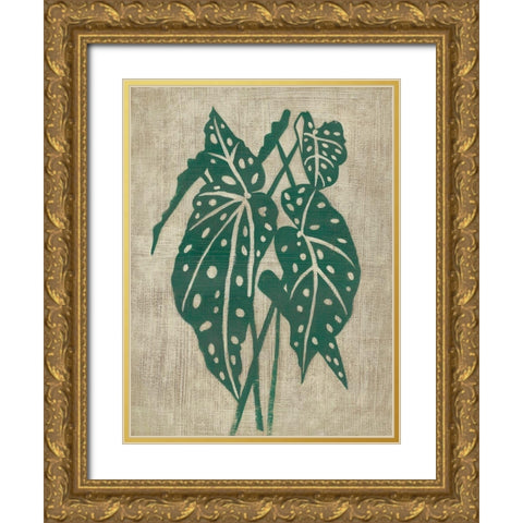 Vintage Greenery II Gold Ornate Wood Framed Art Print with Double Matting by Zarris, Chariklia