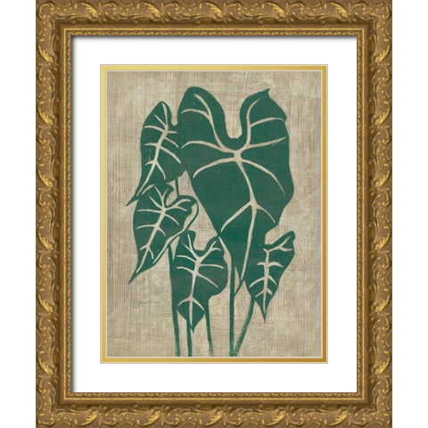 Vintage Greenery III Gold Ornate Wood Framed Art Print with Double Matting by Zarris, Chariklia