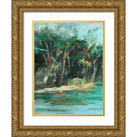 Waterway Jungle I Gold Ornate Wood Framed Art Print with Double Matting by Wilkins, Suzanne