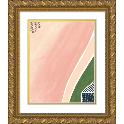 Simple Marks II Gold Ornate Wood Framed Art Print with Double Matting by Moore, Regina