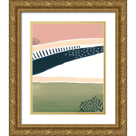 Simple Marks III Gold Ornate Wood Framed Art Print with Double Matting by Moore, Regina