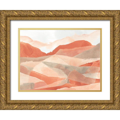 Desert Valley II Gold Ornate Wood Framed Art Print with Double Matting by Vess, June Erica
