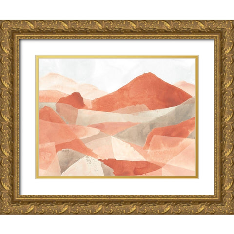 Desert Valley III Gold Ornate Wood Framed Art Print with Double Matting by Vess, June Erica
