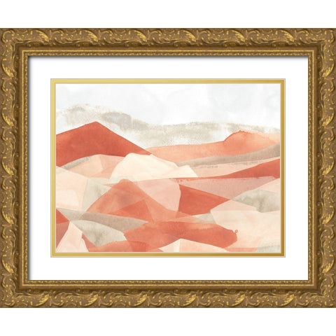 Desert Valley IV Gold Ornate Wood Framed Art Print with Double Matting by Vess, June Erica
