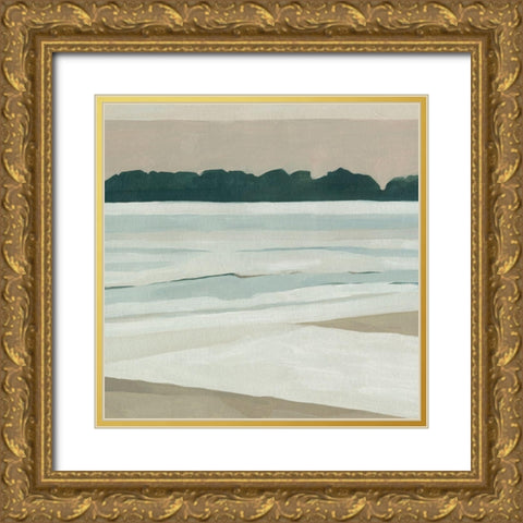 Coastal Lines IV Gold Ornate Wood Framed Art Print with Double Matting by Scarvey, Emma