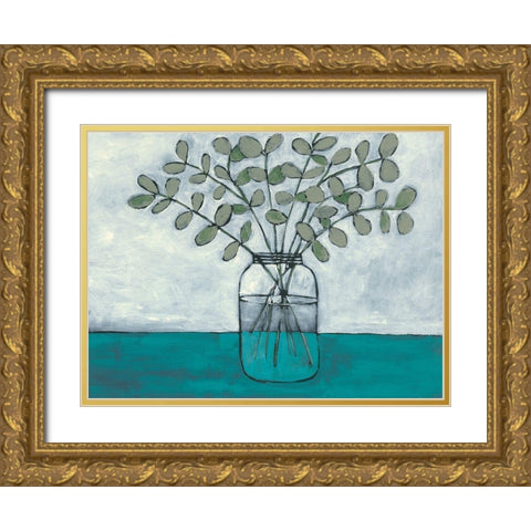 Jar of Stems I Gold Ornate Wood Framed Art Print with Double Matting by Moore, Regina