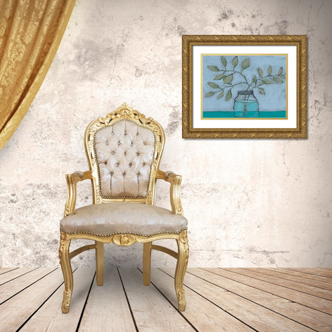 Jar of Stems II Gold Ornate Wood Framed Art Print with Double Matting by Moore, Regina