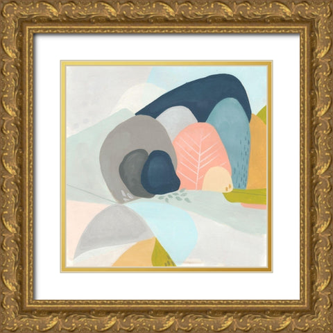 Whimsical Valley I Gold Ornate Wood Framed Art Print with Double Matting by Vess, June Erica