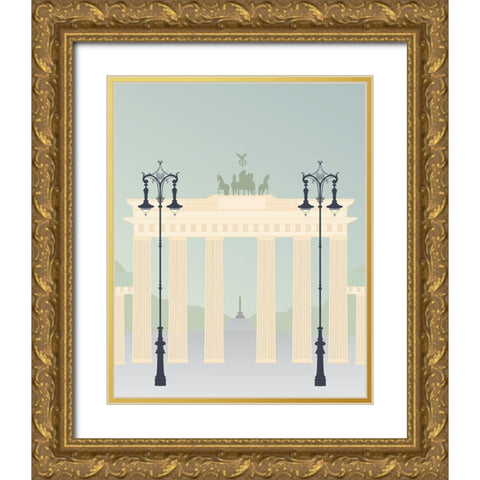 Travel Europe--Brandenburger Gold Ornate Wood Framed Art Print with Double Matting by Soerensen, Gurli