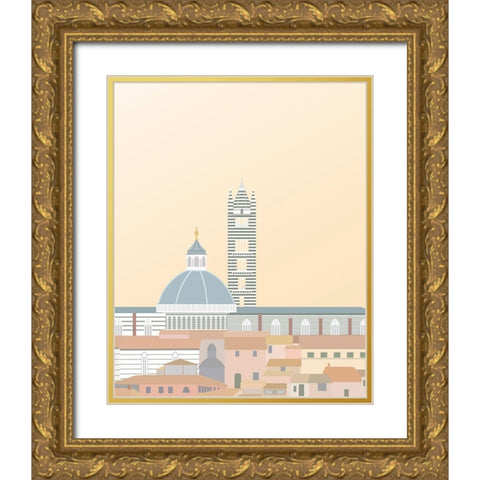 Travel Europe--Duomo di Siena Gold Ornate Wood Framed Art Print with Double Matting by Soerensen, Gurli