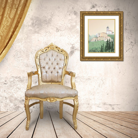 Travel Europe--Pedona Gold Ornate Wood Framed Art Print with Double Matting by Soerensen, Gurli