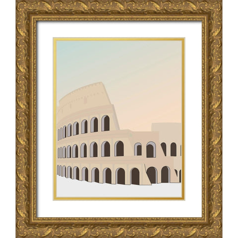 Travel Europe--Rome Gold Ornate Wood Framed Art Print with Double Matting by Soerensen, Gurli