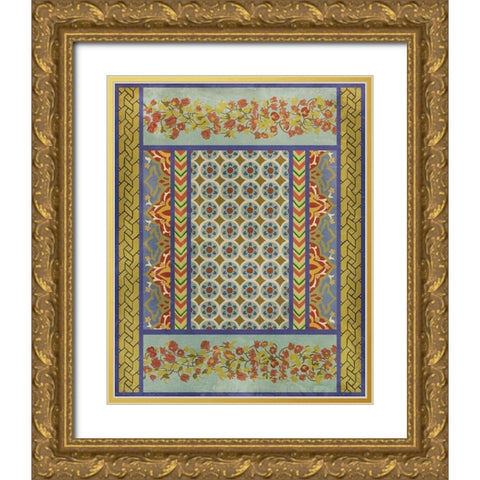 Wallpaper Collage  I Gold Ornate Wood Framed Art Print with Double Matting by Zarris, Chariklia